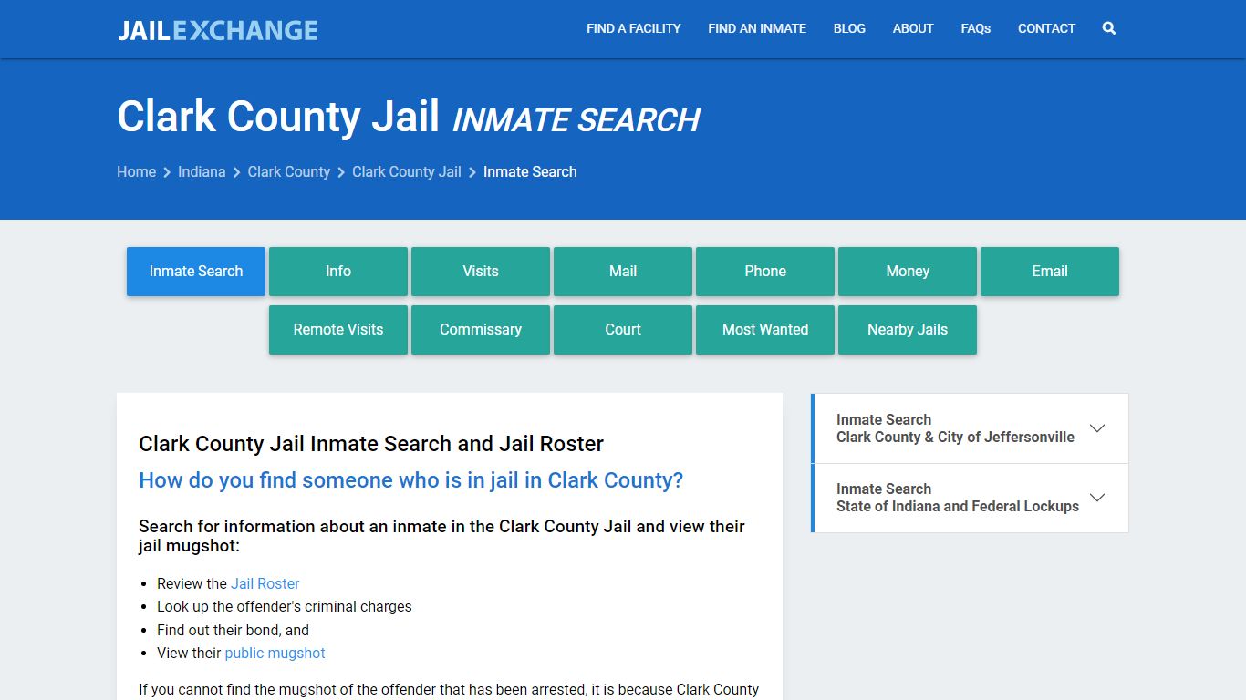Inmate Search: Roster & Mugshots - Clark County Jail, IN - Jail Exchange
